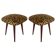 Pair of leopard velvet stools mid-century, Europe, 1960s