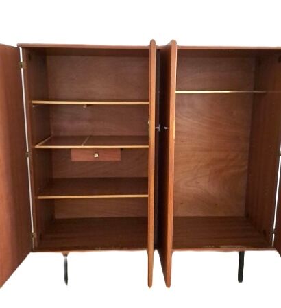 Vintage Scandinavian teak wardrobe, teak wardrobe from the 60s, 70s.