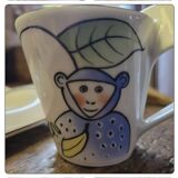 Paire de tasses et sous tasses Villeroy et Boch, nouvelle vague jungle