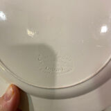 Set of 10 longwy white dessert plates
