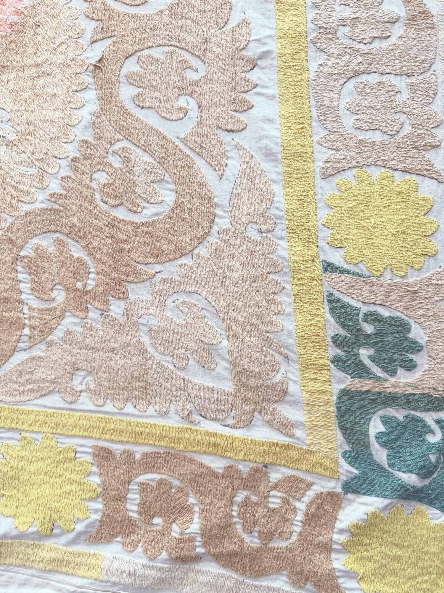 Vintage hand-embroidered tablecloth 128x142 cm