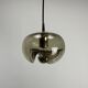 Futura suspension in smoked wavy glass by Peill & Putzler 1970