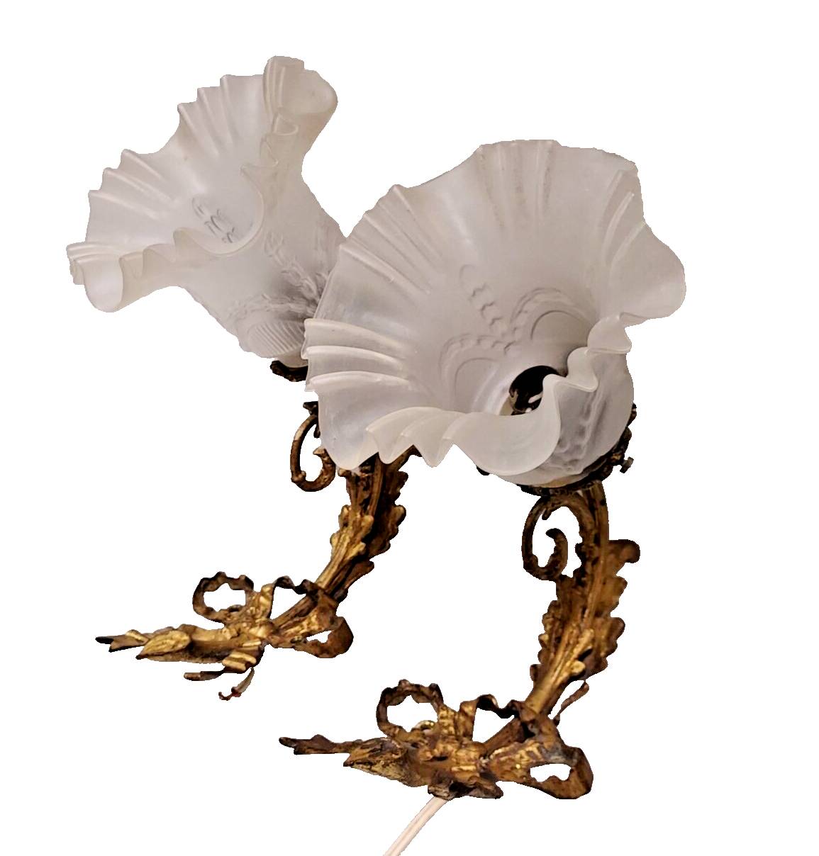 Louis xv style wall lights in bronze (pair)