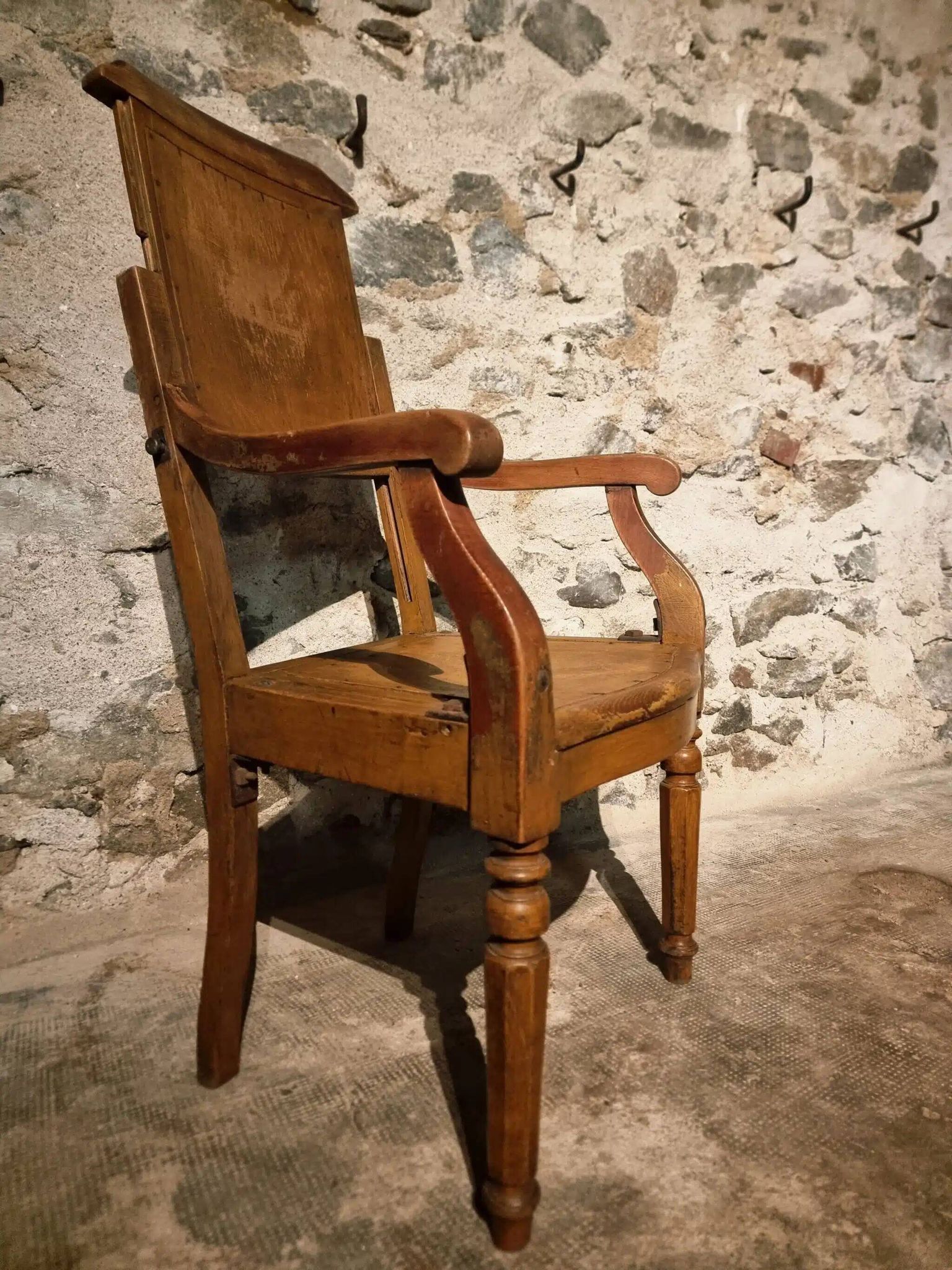 Antique French barber's chair, early 1900s