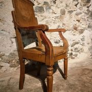 Antique French barber's chair, early 1900s