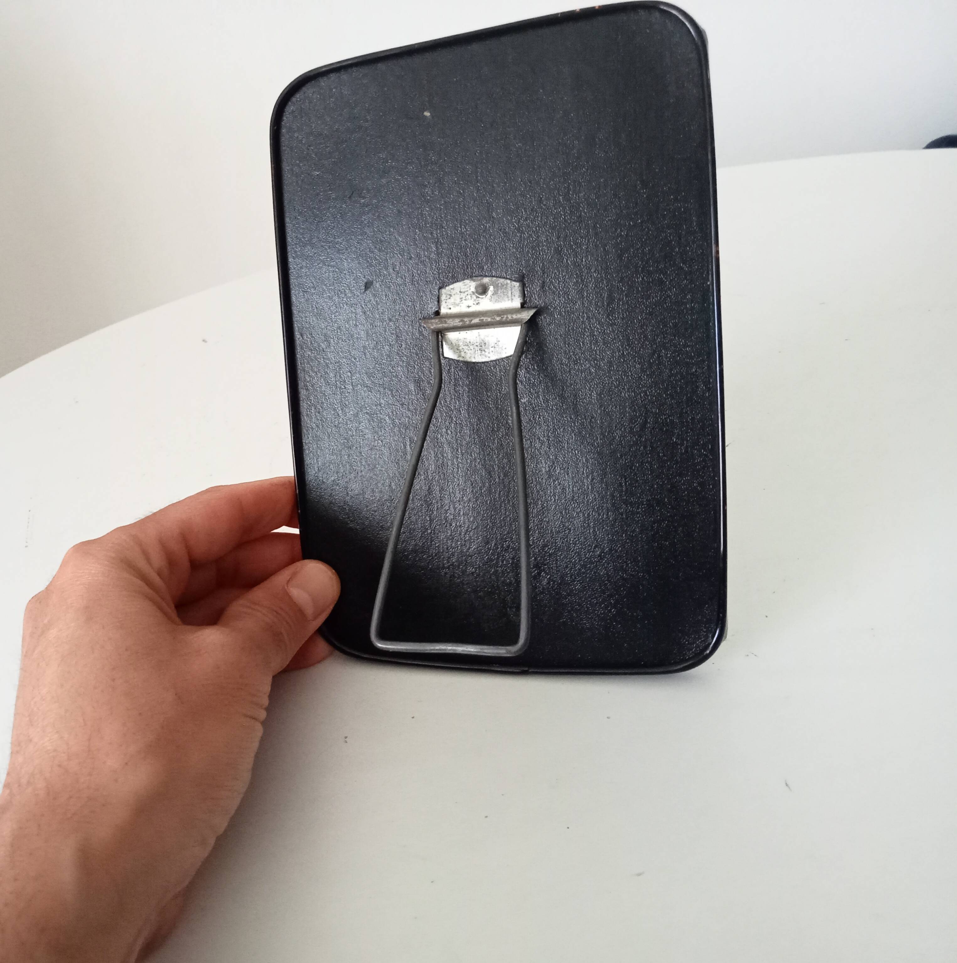 Vintage barber style tabletop mirror