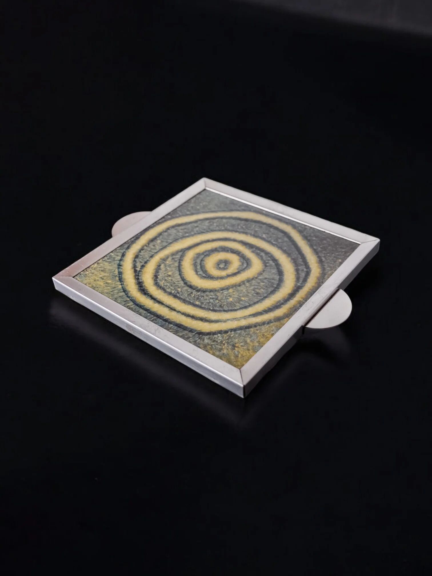 Space age spiral ceramic trivet, Spain, 1970s