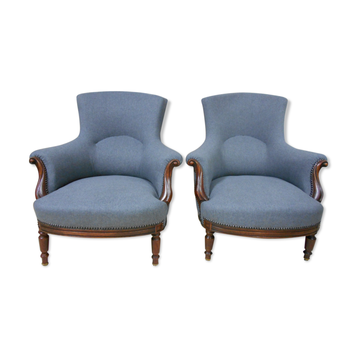 Pair of armchairs Toad Napoleon III