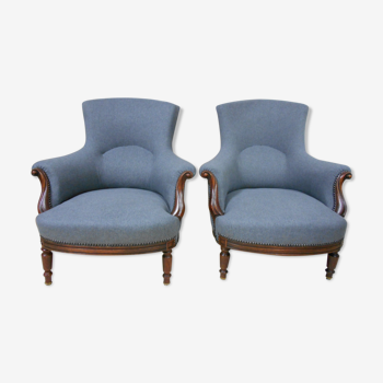 Pair of armchairs Toad Napoleon III