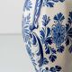 Pair of Royal Delft blue and white ceramic table lamps, 1905, with new pleated silk shades.