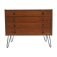 1960s Upcycled Teck Commode, Danemark