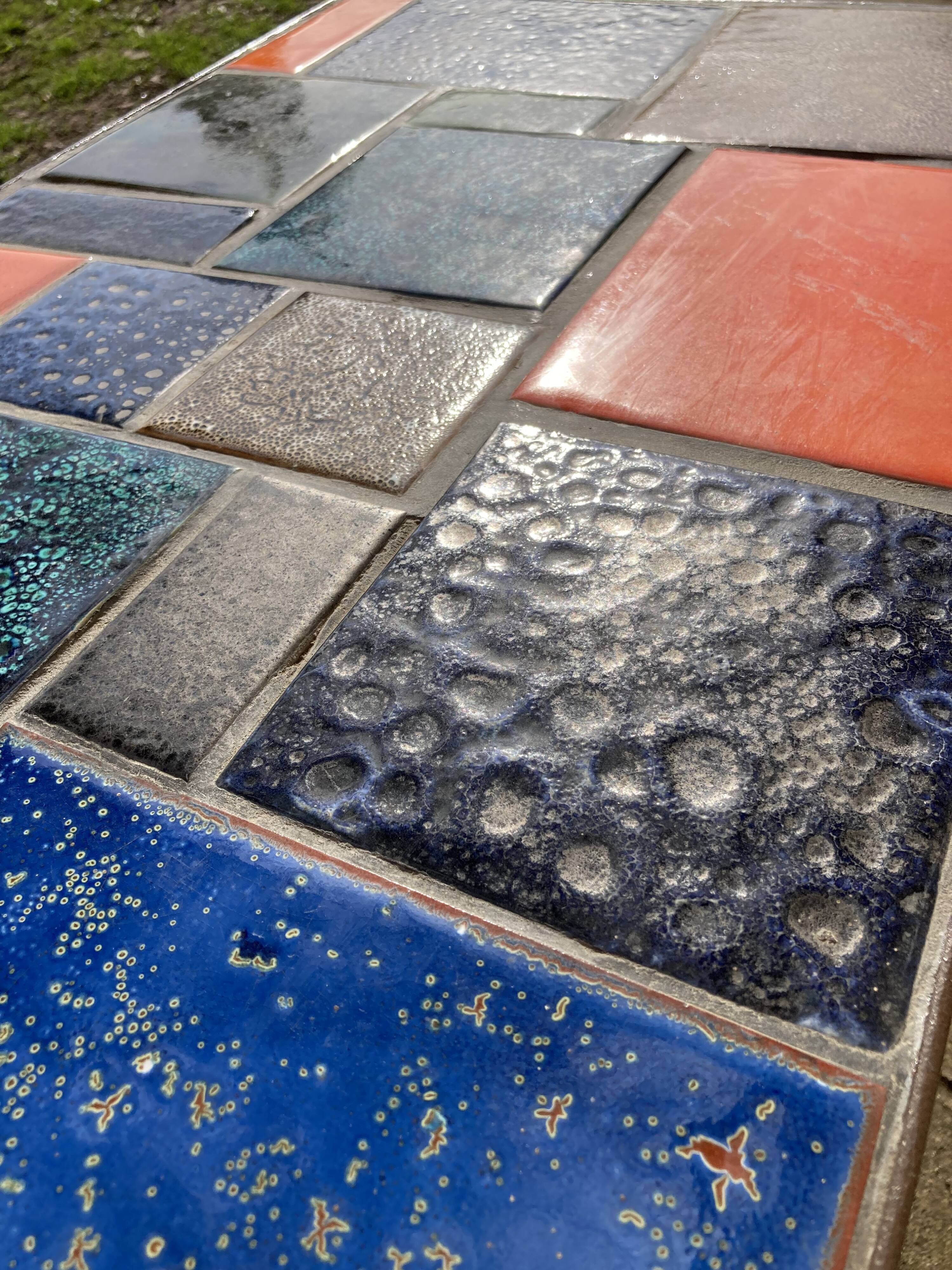 Vintage ceramic coffee table 1970