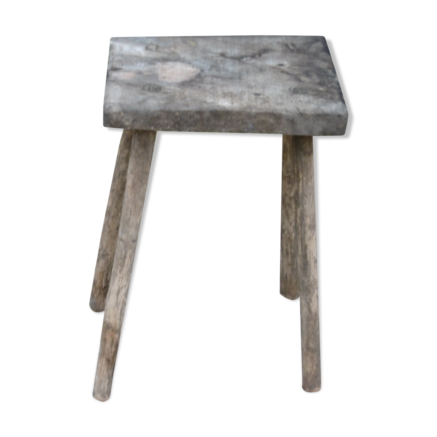 Rustic solid wood stool