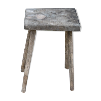 Rustic solid wood stool