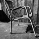 Vintage outdoor chair in webbing, 1960s-70s.