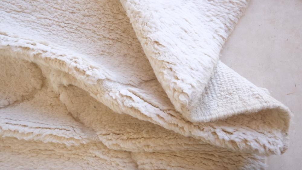 Tapis Blanc Beni Ourain - 297 x 224 cm