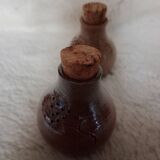 Ensemble rare salière et poivrière en grès