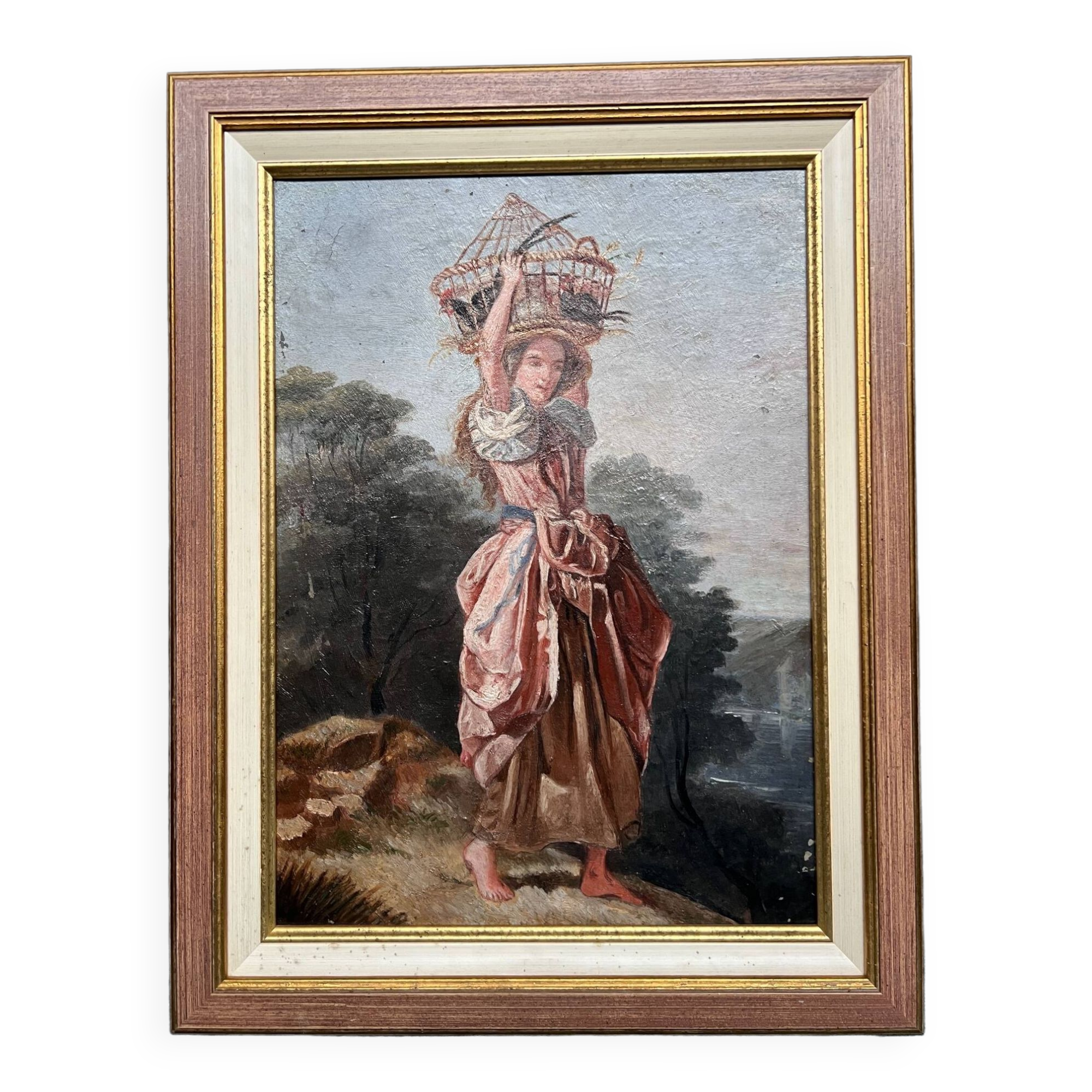 Painting "Girl with a bird".