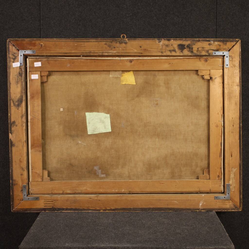 Signed painting and dated seascape with boats from the 20th century