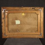 Signed painting and dated seascape with boats from the 20th century