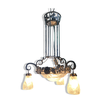 Large Art Deco chandelier - Degué