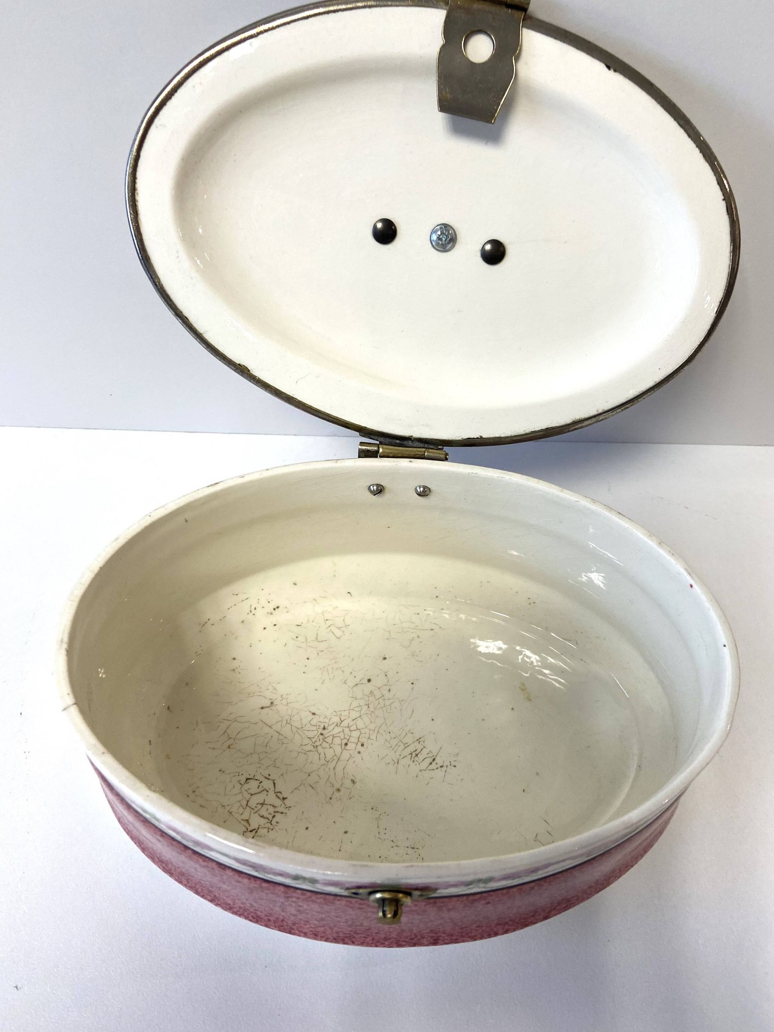 Vintage Art Nouveau Pot Biscuit in Faience German Manufacture Early 1900s