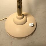 Vintage 60s beige and flexible gold desk lamp 45 cm