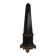 Black porcelain obelisk with bronze ornaments
