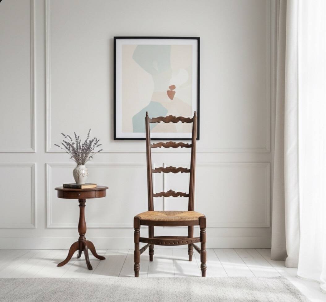 Rare nursing chair / Provençal armchair from the 19th century.