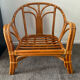 Vintage rattan armchair 70s