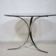 Armchairs and Coffee Table in Chrome and Smoked Glass, Set of 3, 1970s