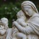Religious statue plaster clay pipe Raphael Madonna / virgin