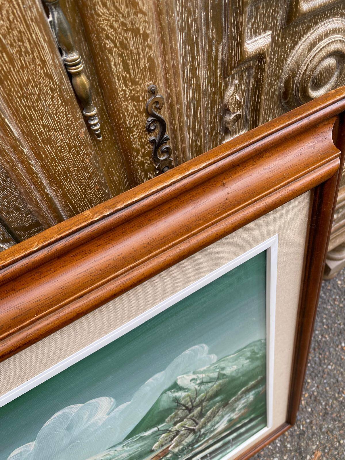 Original Italian painting Antonio Ponticelli oil on canvas landscape 140x82c