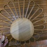 Rattan mirror from the 60s