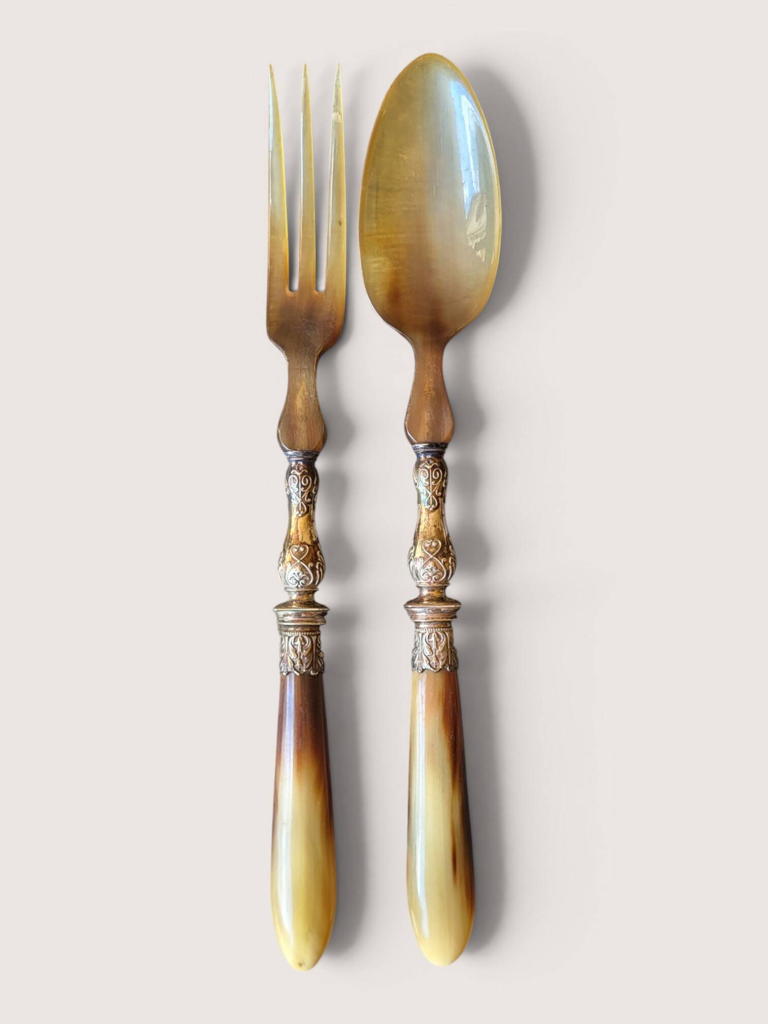 Silver-plated salad servers
