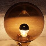 Table lamp vintage smoked glass