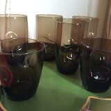 Series of 5 vintage glasses
