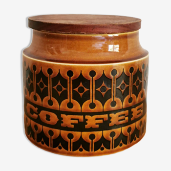 Pot à café 70's en céramique et bois de la marque Hornsea