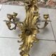 Pair of 5-light gold wall candlesticks