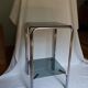 Console end table in chrome metal and smoked glass Space Age