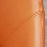 Open seat from Allermuir in Orange leather