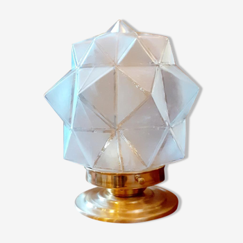 Lamp to install with polyedric glass globe 1930