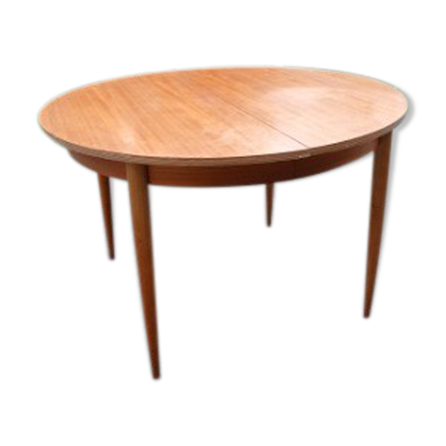 Vintage round table tapered feet