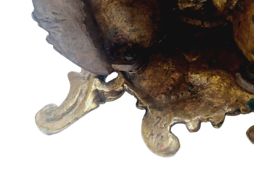 Rococo bronze bowl on stand, France, 1890s