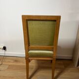Paire de chaises Louis XVI signées Maurice Hirch – Velours Vert Amande