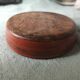 Large antique lacquered wooden Chapati box, ethnic offering box 35cm