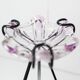 Ashtray on black colored glass stand 1970