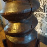 Old carved wooden presentation column h=150 cm