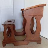 1900s oak desk with interior paint