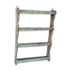 Green Wall shelf wood old teak shabby 46 x 11 x 67, 5cm